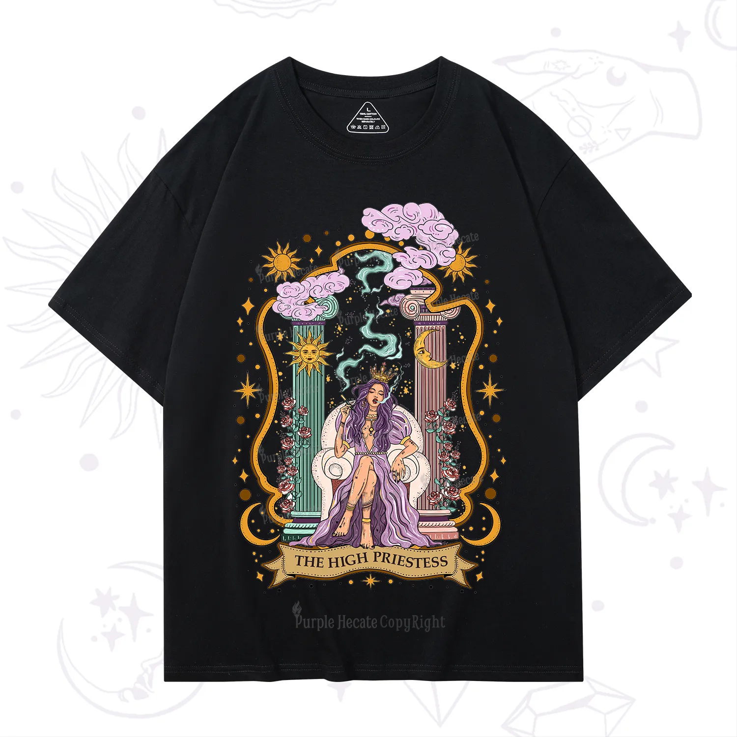 Purplehecate The High Priestess Goddess T-Shirt