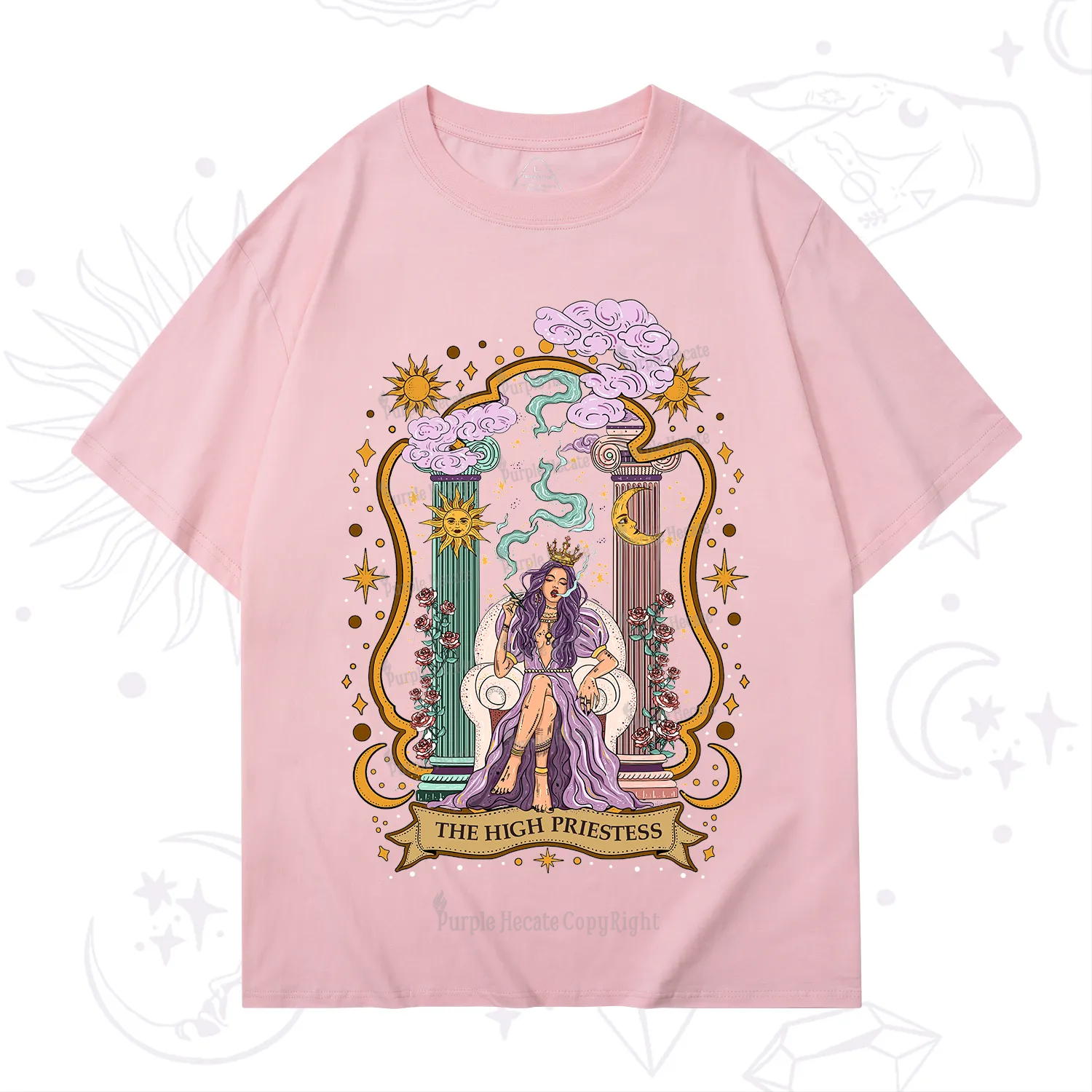 Purplehecate The High Priestess Goddess T-Shirt
