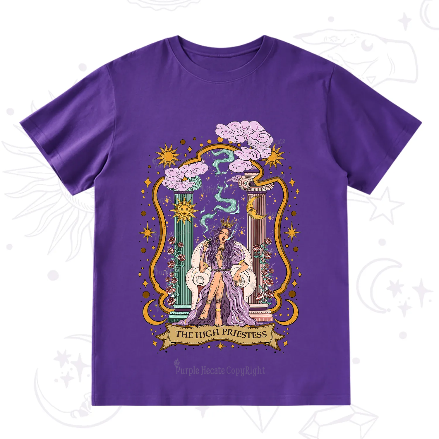 Purplehecate The High Priestess Goddess T-Shirt