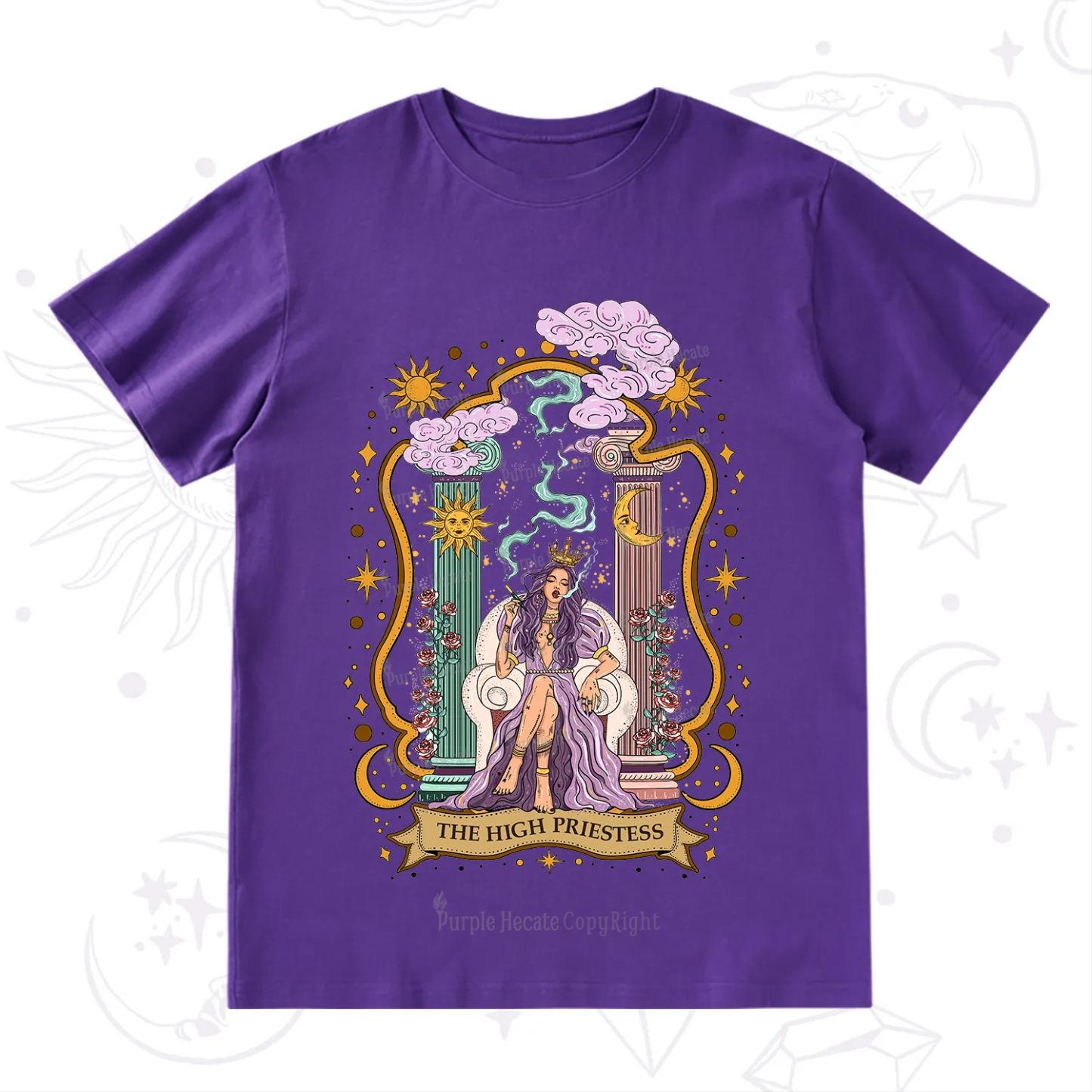 Purplehecate The High Priestess Goddess T-Shirt