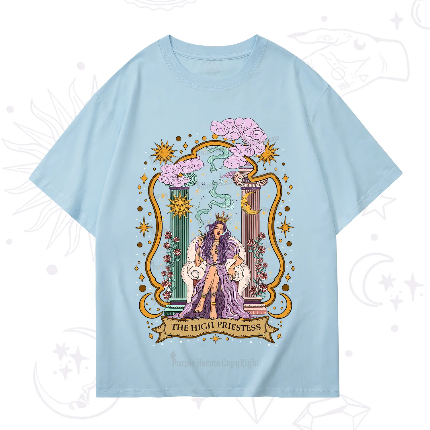 Purplehecate The High Priestess Goddess T-Shirt
