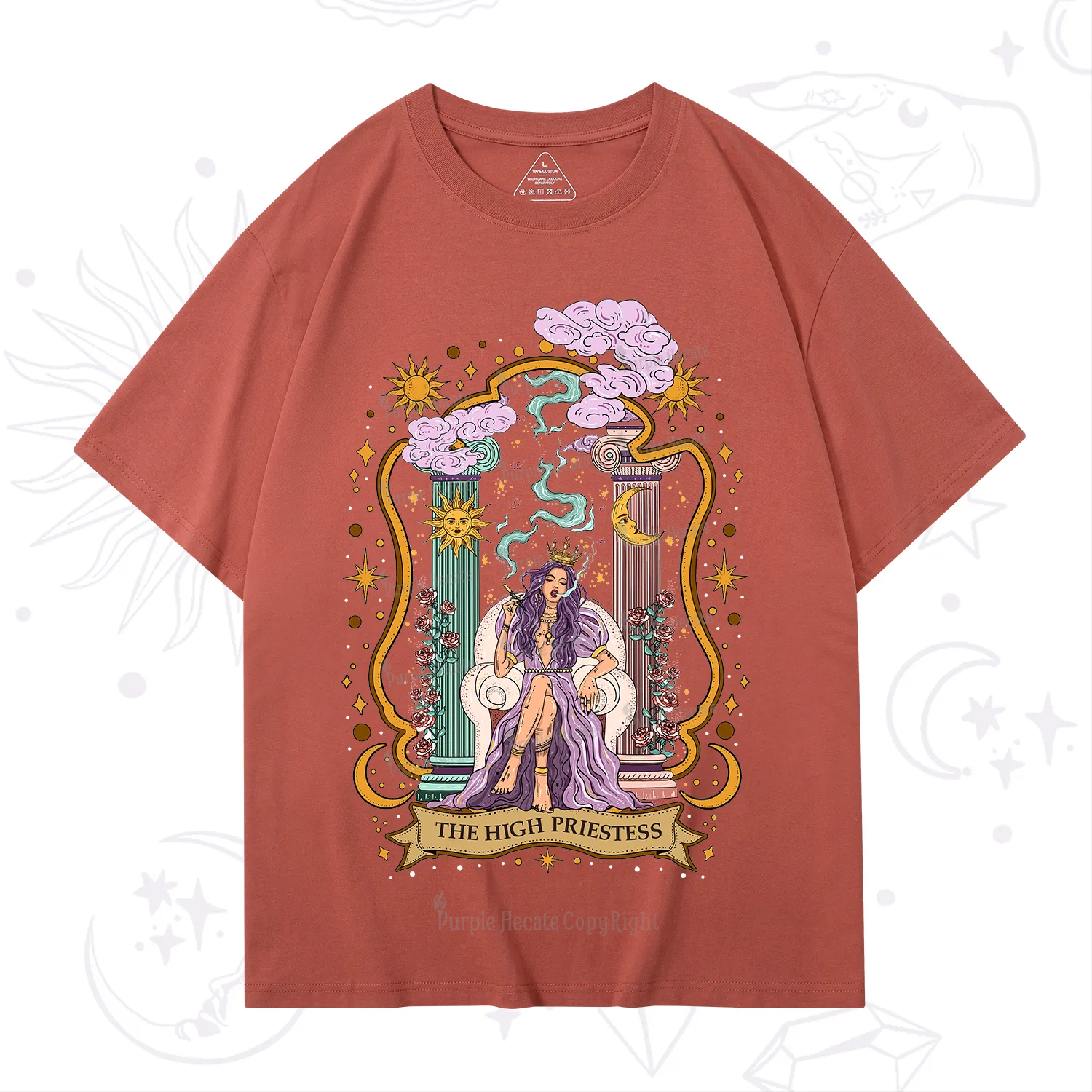 Purplehecate The High Priestess Goddess T-Shirt