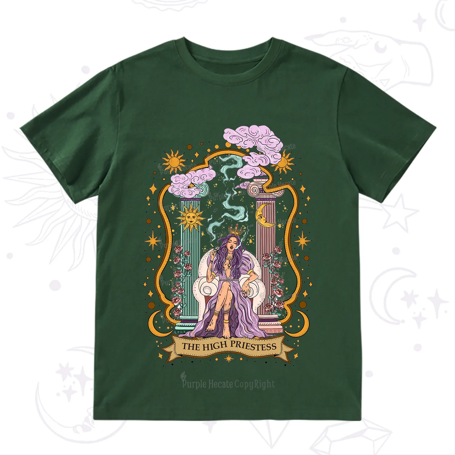 Purplehecate The High Priestess Goddess T-Shirt