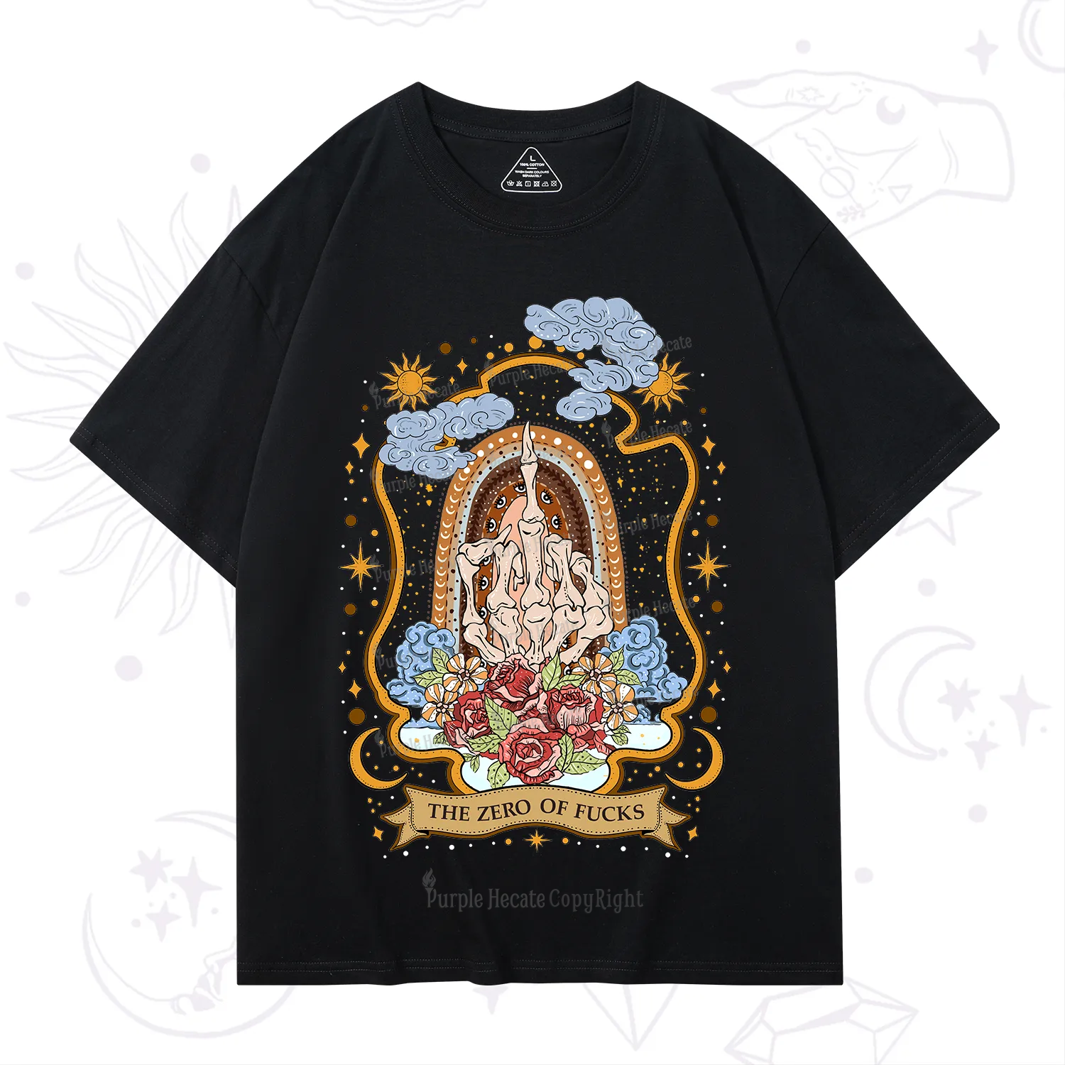 Purplehecate The Zero of Fucks Skeleton T-Shirt