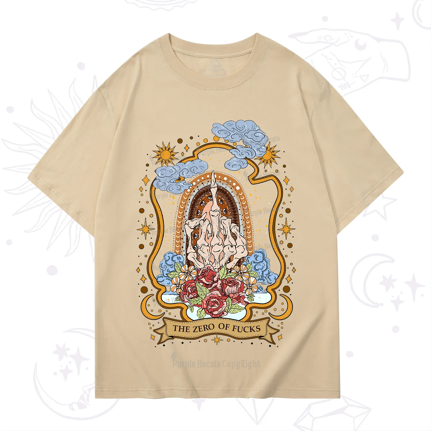 Purplehecate The Zero of Fucks Skeleton T-Shirt