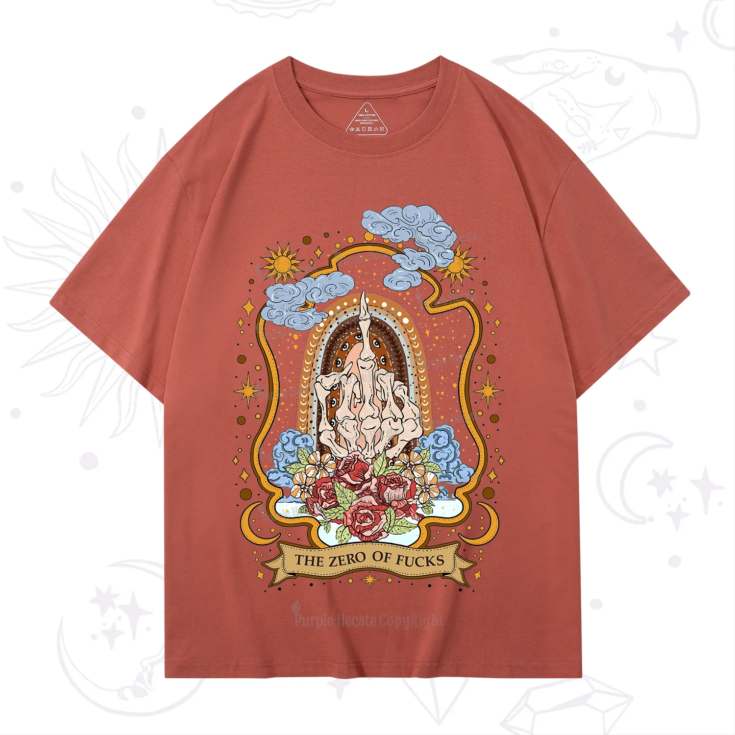 Purplehecate The Zero of Fucks Skeleton T-Shirt