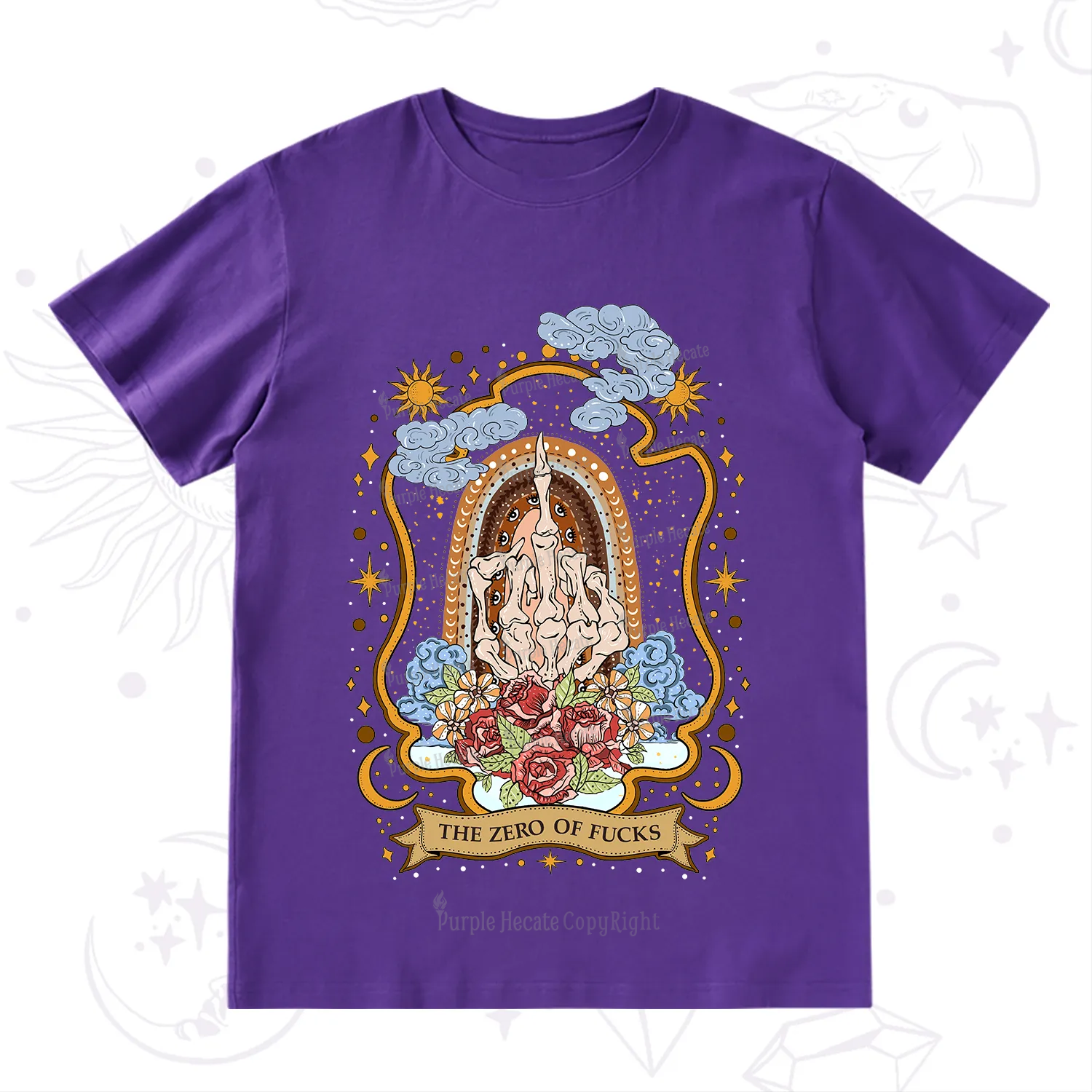 Purplehecate The Zero of Fucks Skeleton T-Shirt