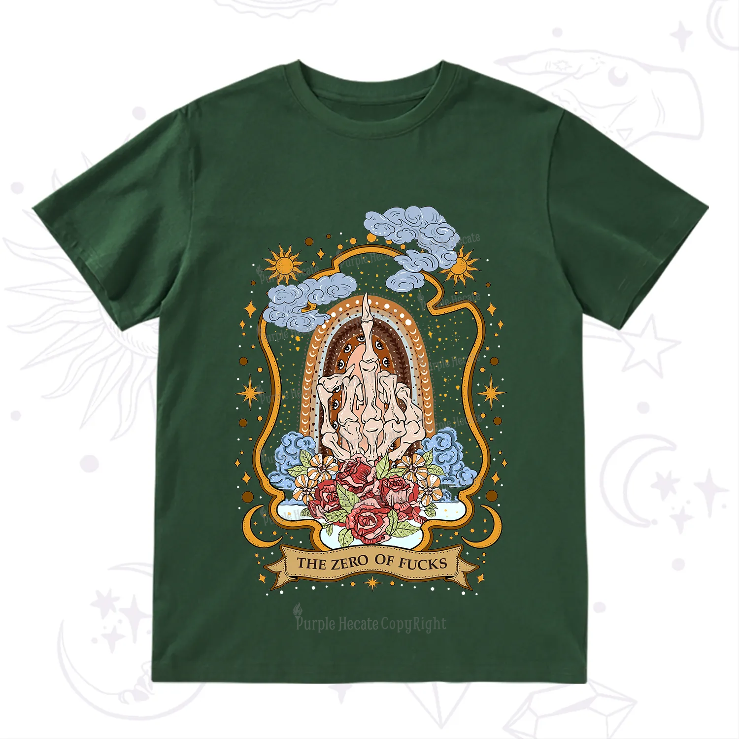 Purplehecate The Zero of Fucks Skeleton T-Shirt