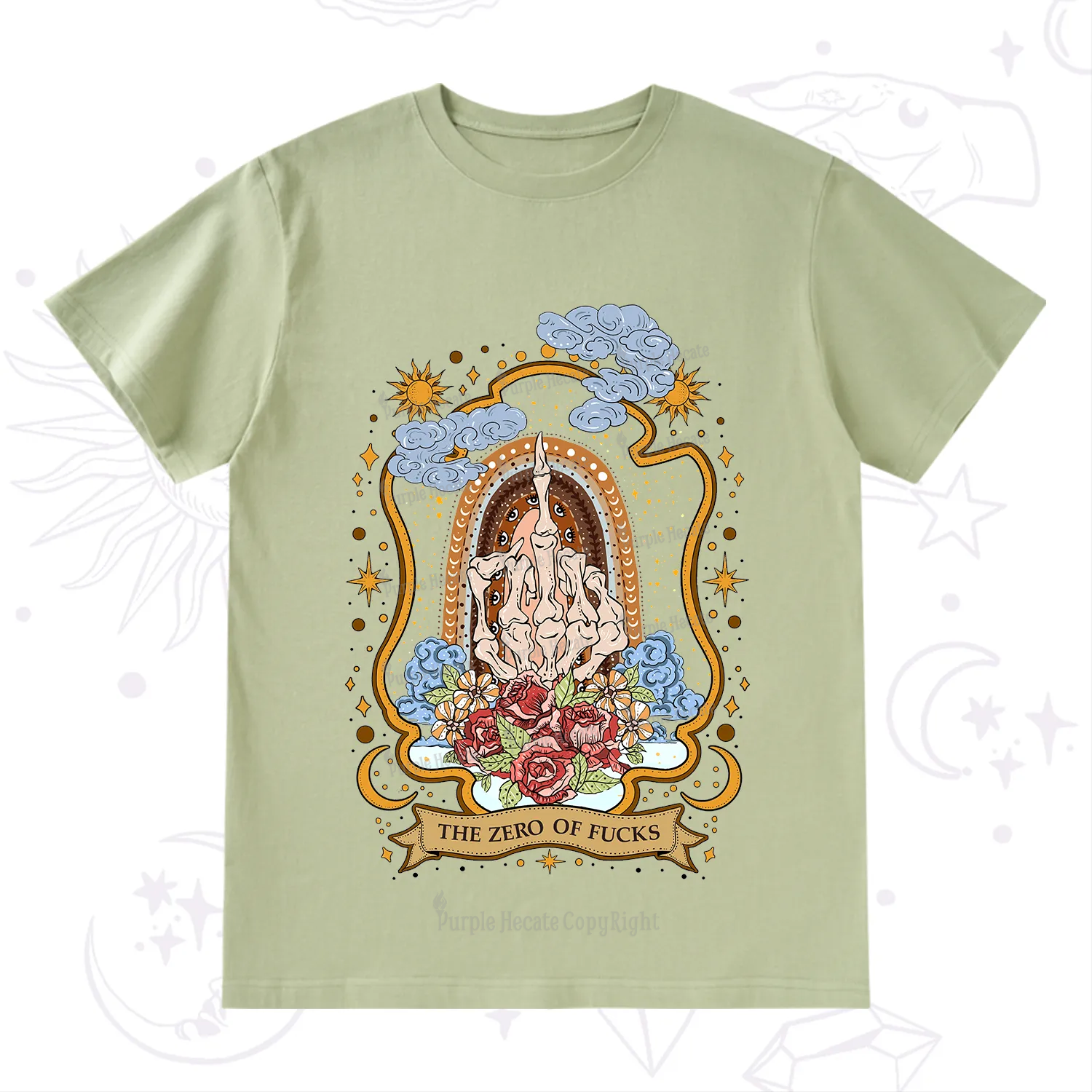 Purplehecate The Zero of Fucks Skeleton T-Shirt