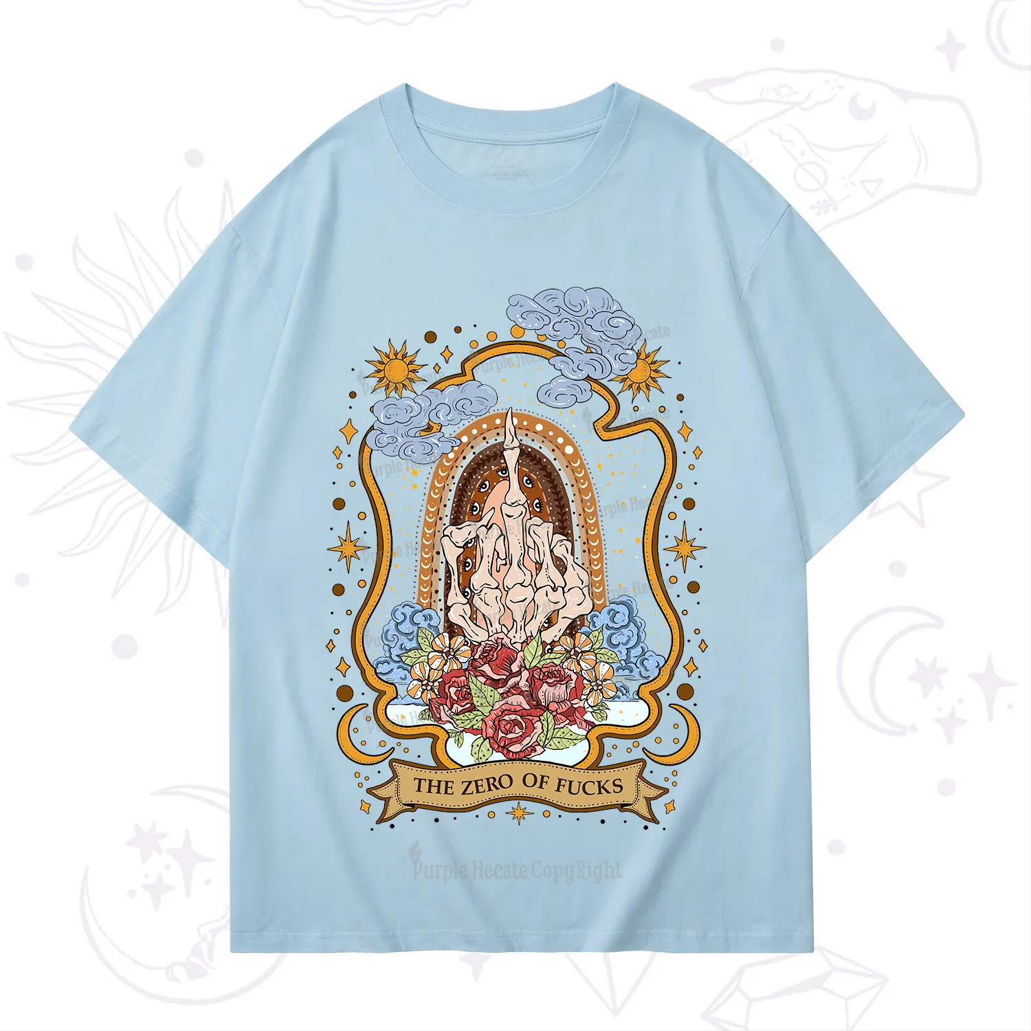 Purplehecate The Zero of Fucks Skeleton T-Shirt