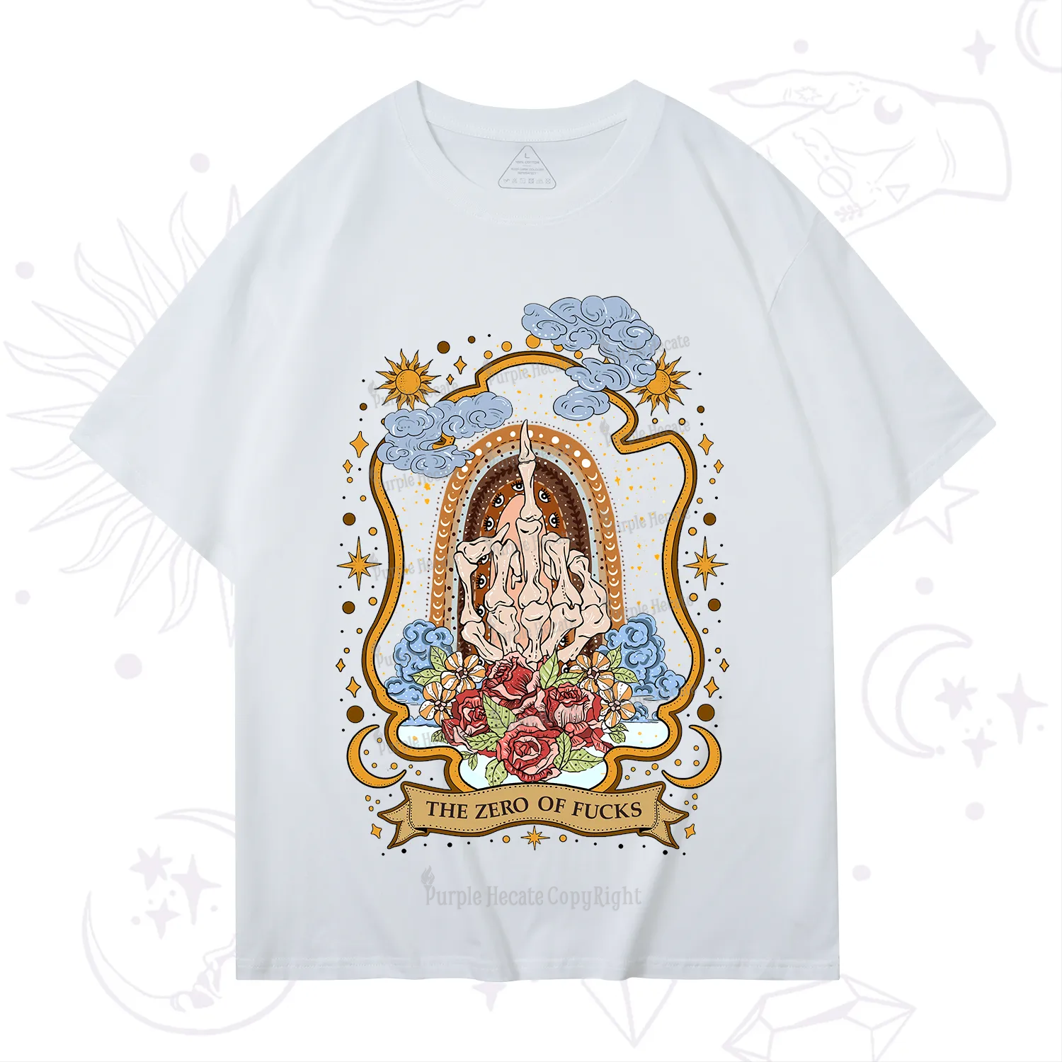 Purplehecate The Zero of Fucks Skeleton T-Shirt