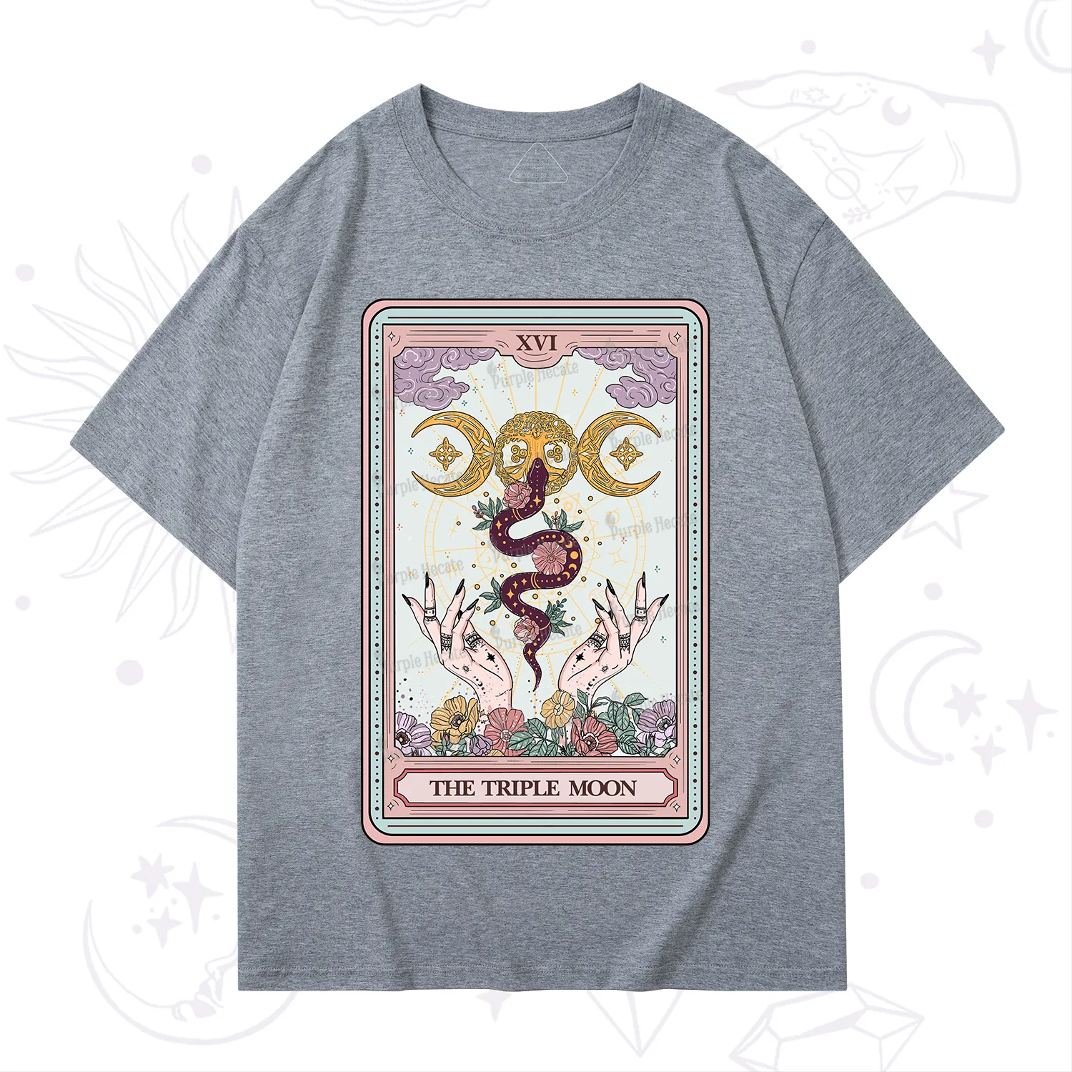 Purplehecate The Triple Moon Tarot T-Shirt