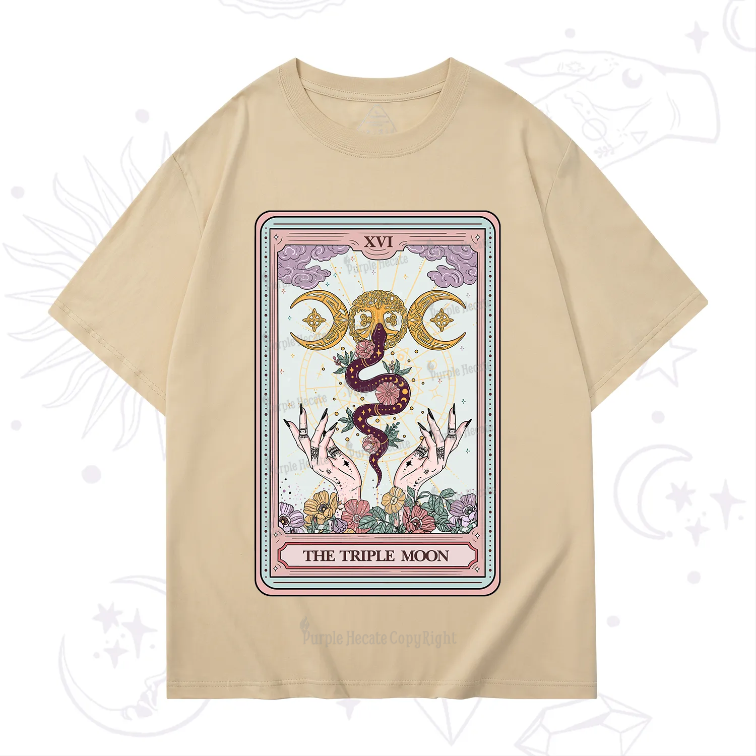Purplehecate The Triple Moon Tarot T-Shirt