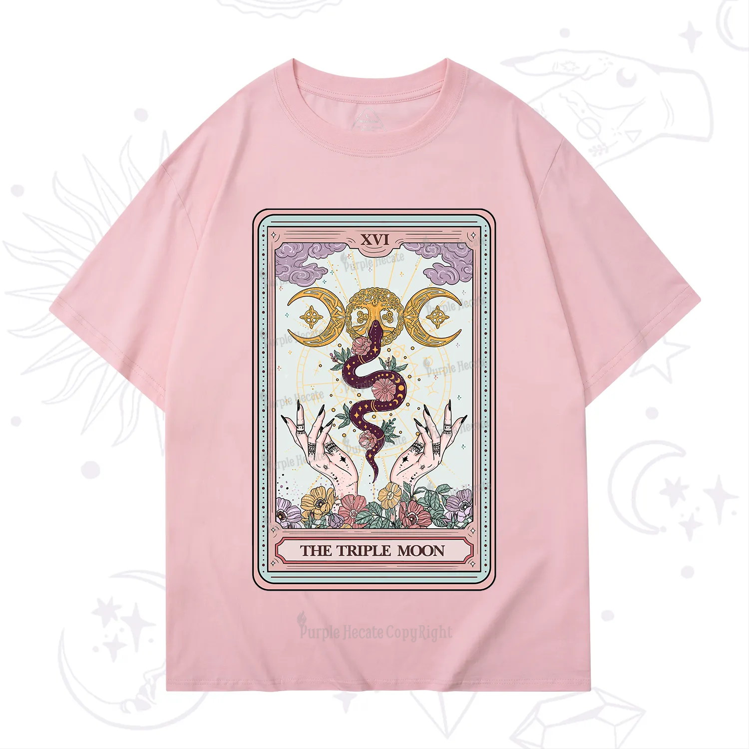 Purplehecate The Triple Moon Tarot T-Shirt