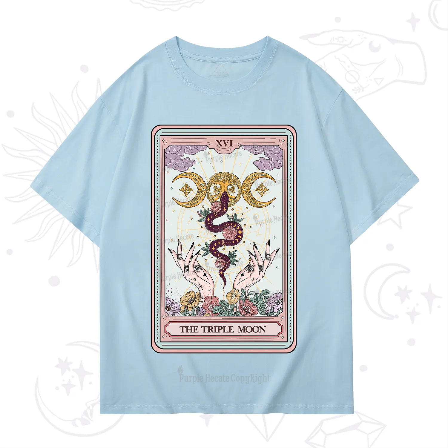 Purplehecate The Triple Moon Tarot T-Shirt