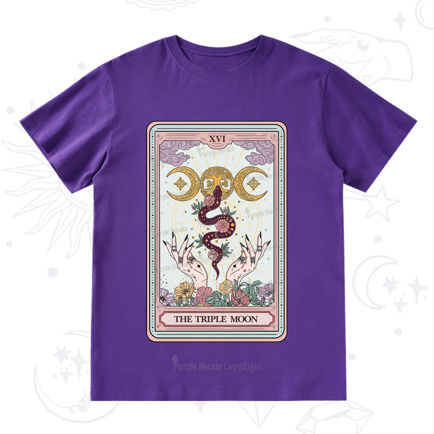 Purplehecate The Triple Moon Tarot T-Shirt