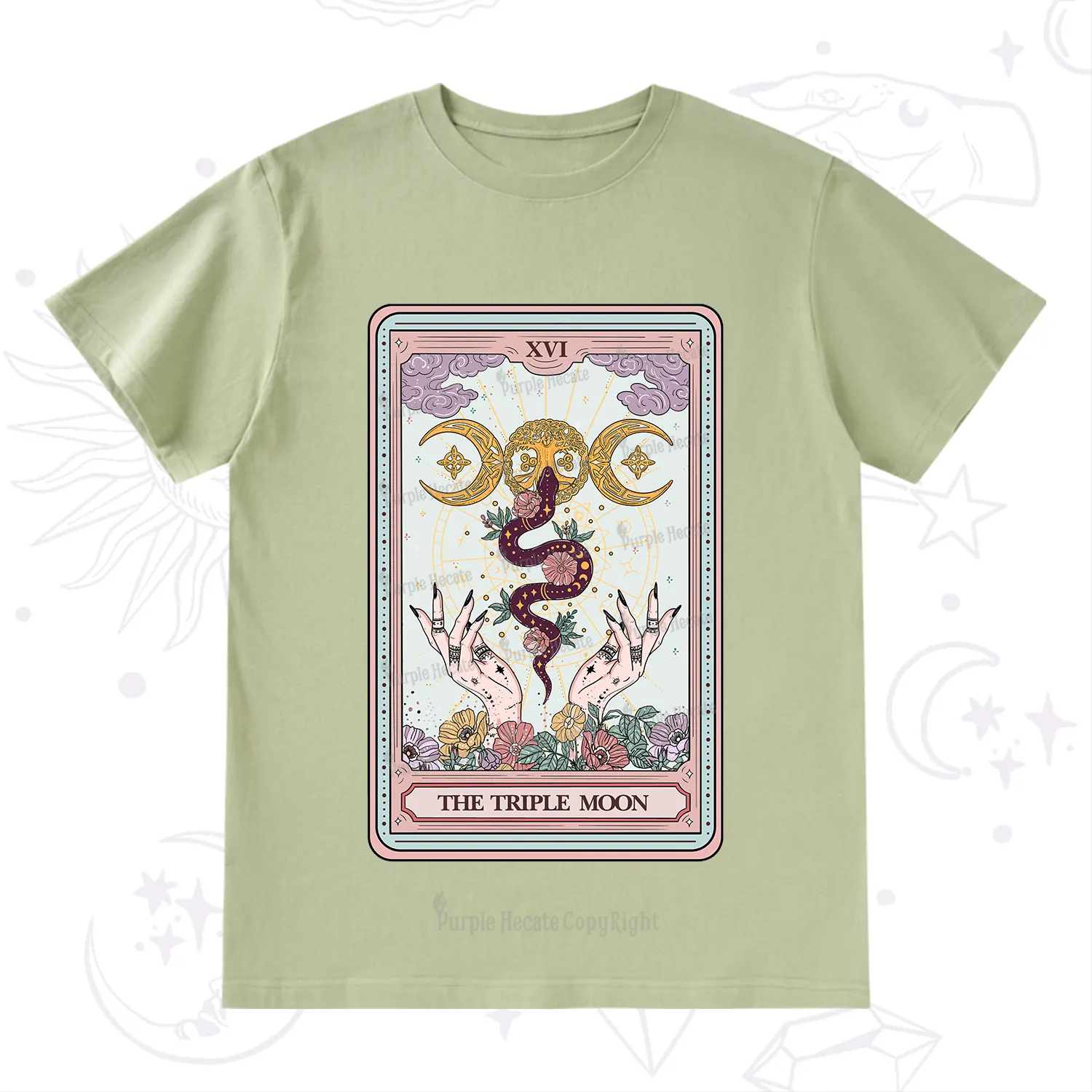 Purplehecate The Triple Moon Tarot T-Shirt