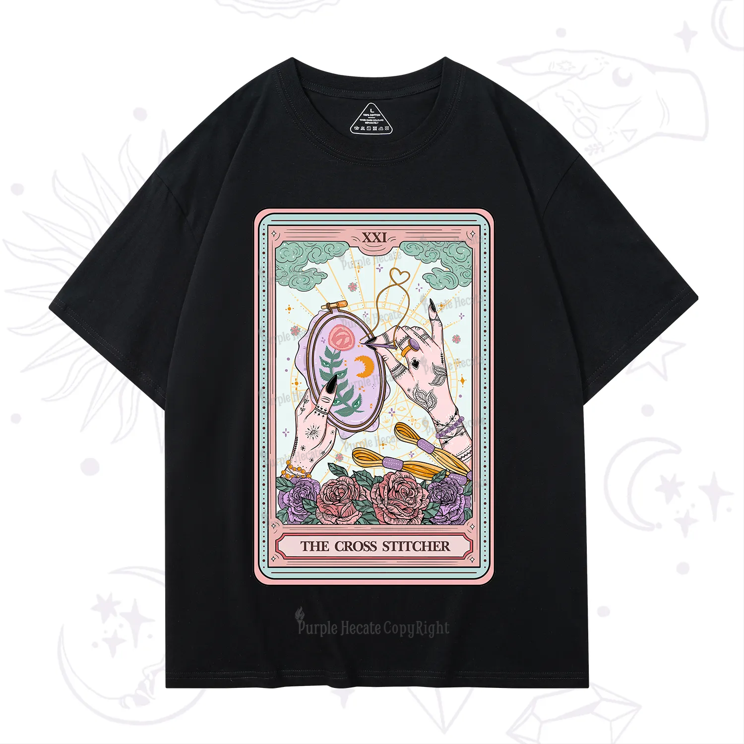 Purplehecate The Cross Stitcher Tarot T-Shirt