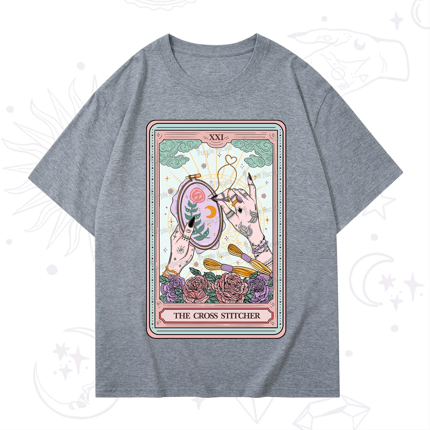 Purplehecate The Cross Stitcher Tarot T-Shirt