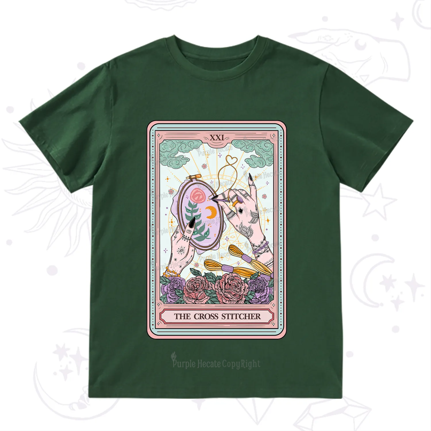 Purplehecate The Cross Stitcher Tarot T-Shirt