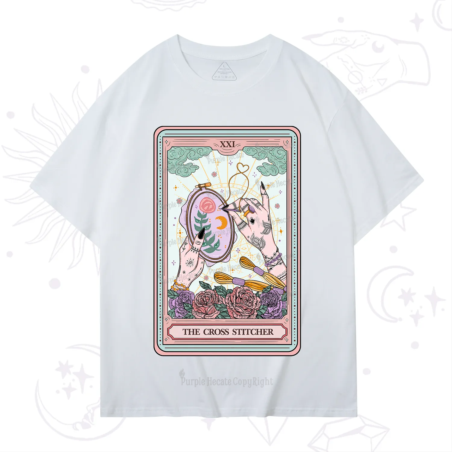 Purplehecate The Cross Stitcher Tarot T-Shirt