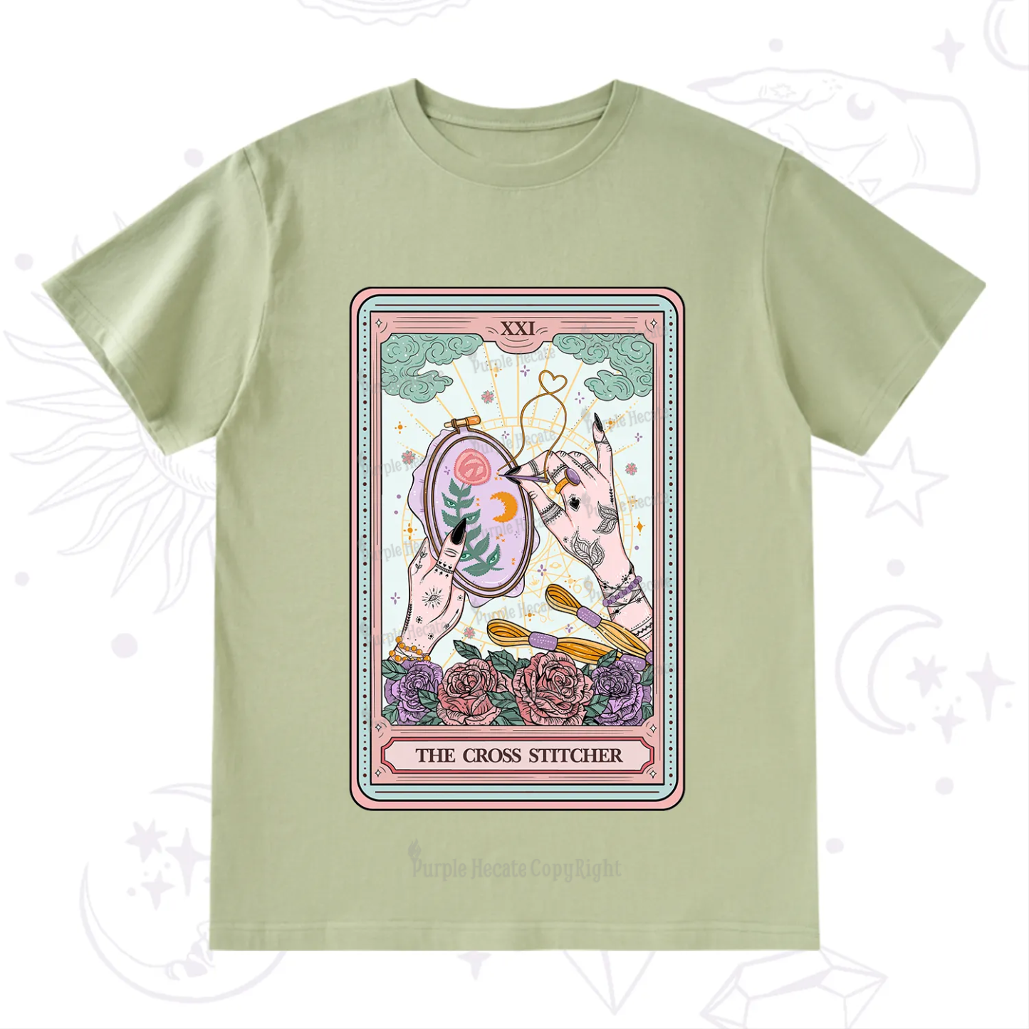 Purplehecate The Cross Stitcher Tarot T-Shirt