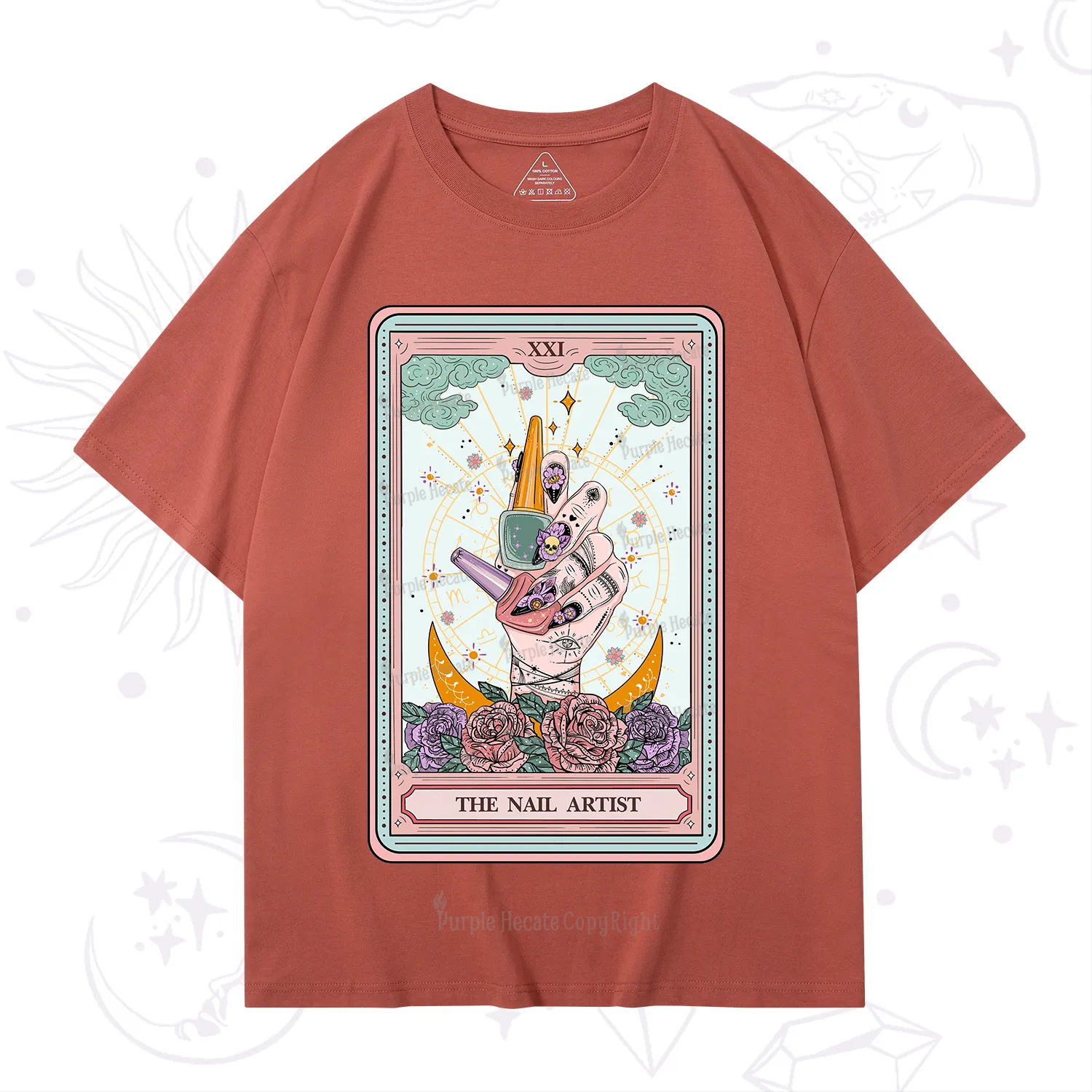 Purplehecate The Badass Nail Artist Tarot T-Shirt
