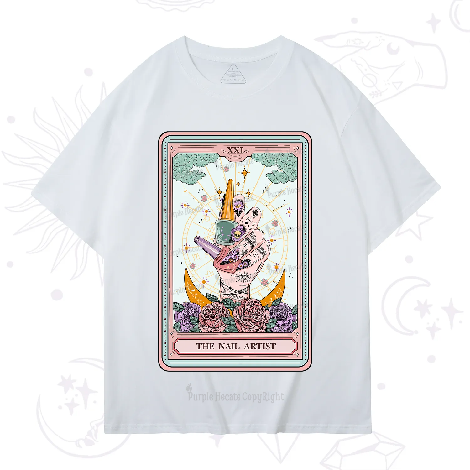 Purplehecate The Badass Nail Artist Tarot T-Shirt