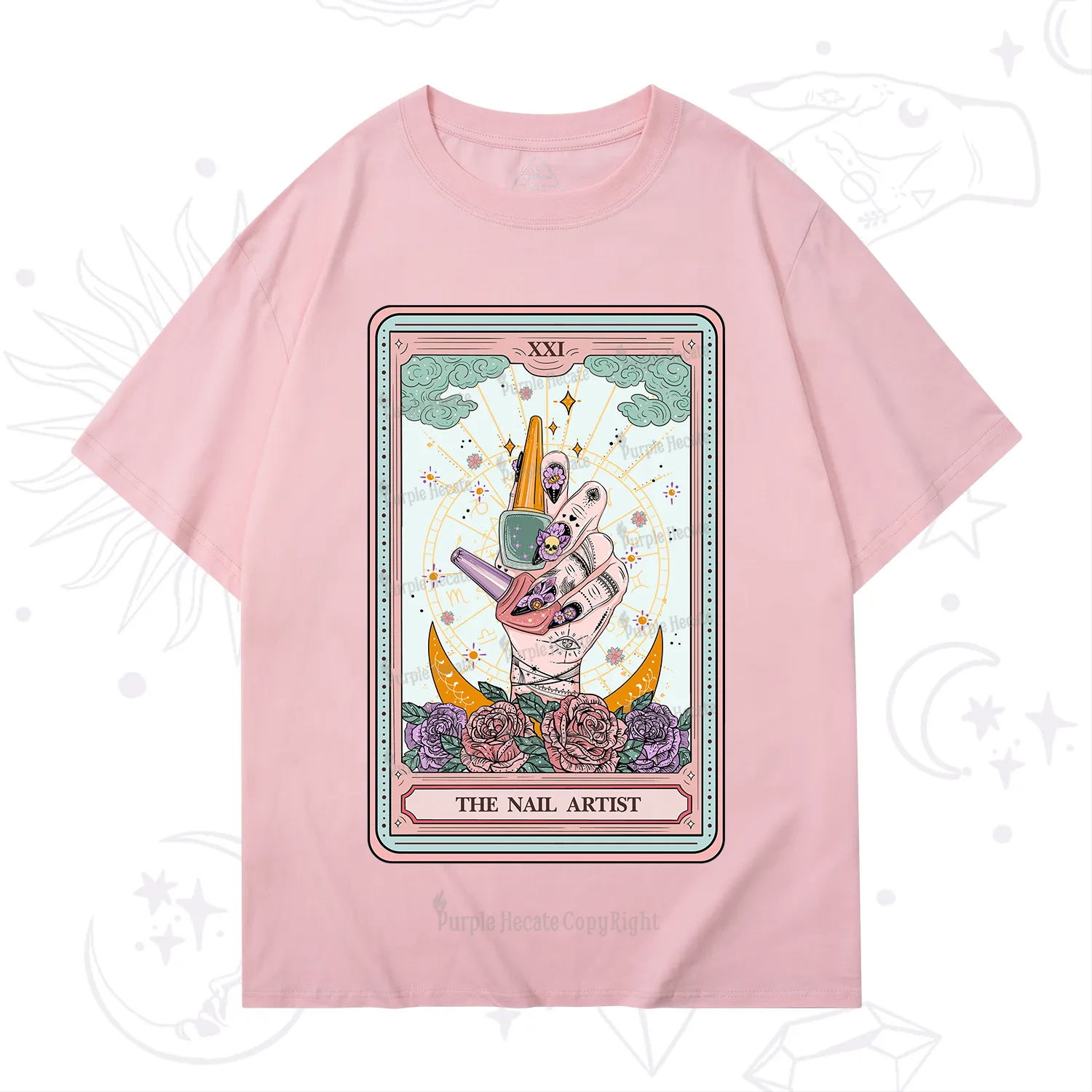 Purplehecate The Badass Nail Artist Tarot T-Shirt