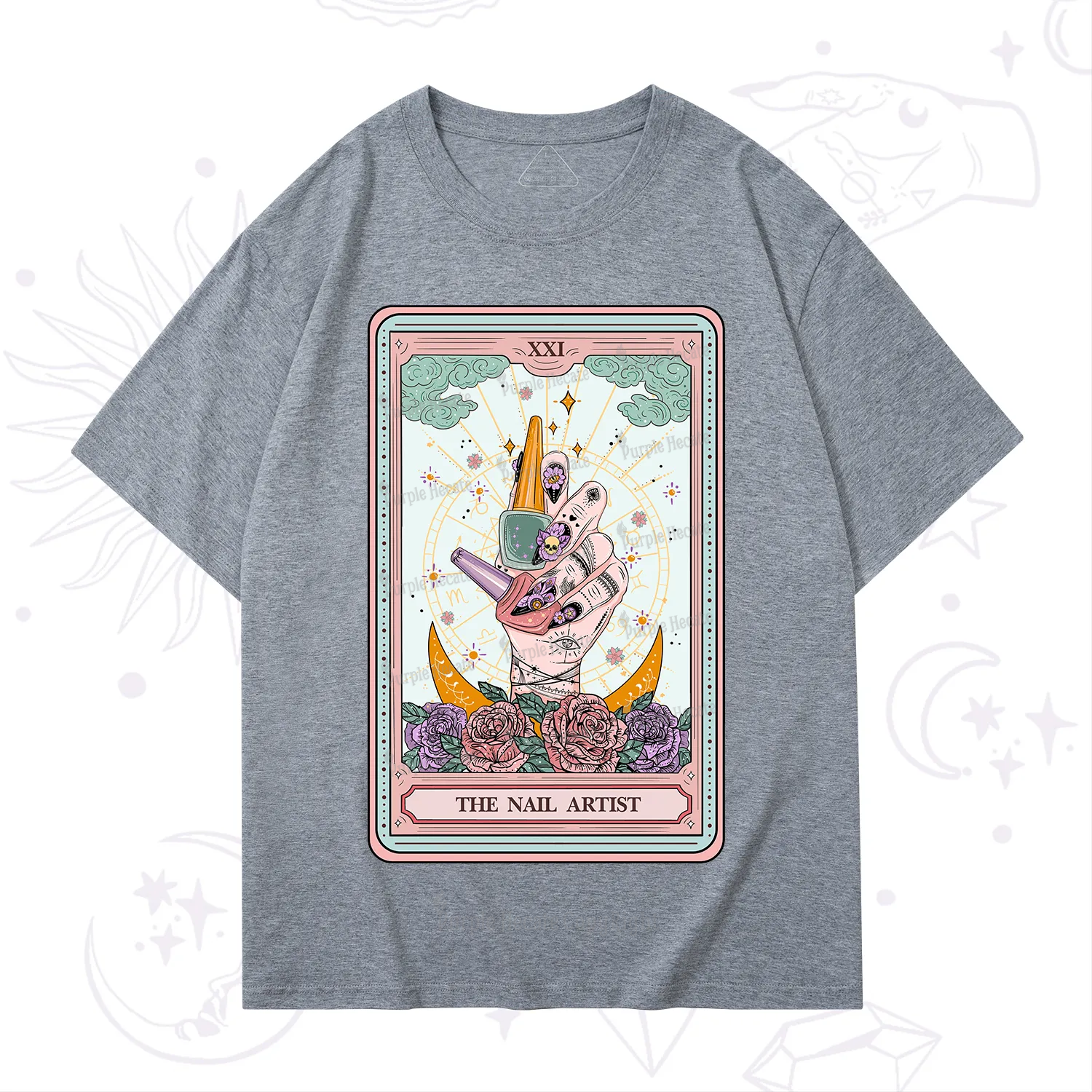 Purplehecate The Badass Nail Artist Tarot T-Shirt