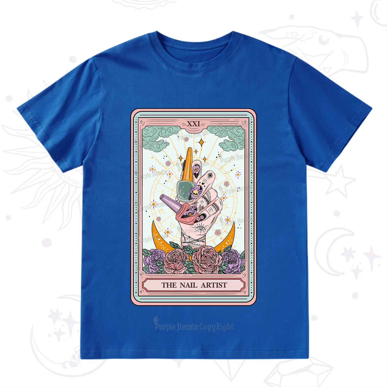 Purplehecate The Badass Nail Artist Tarot T-Shirt