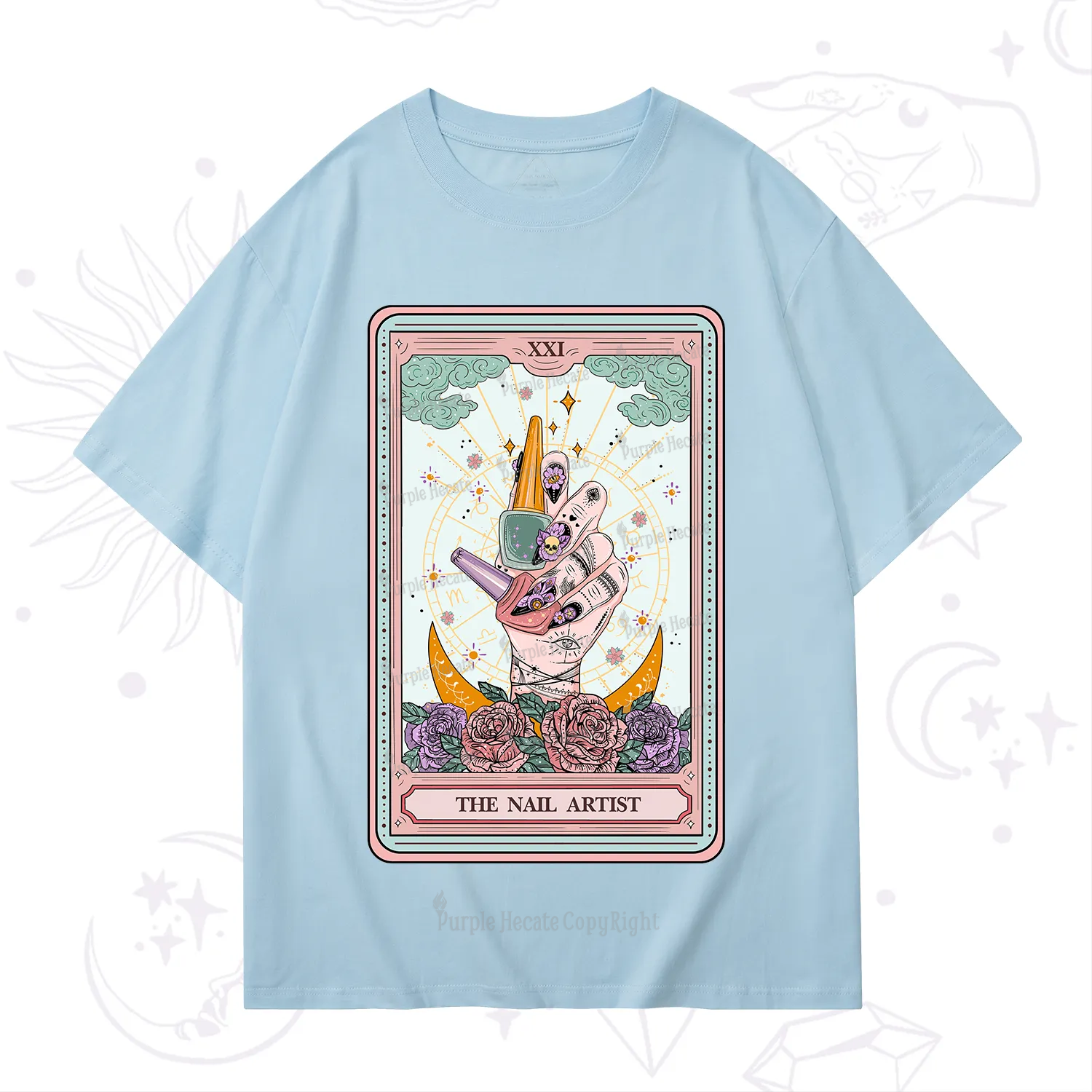 Purplehecate The Badass Nail Artist Tarot T-Shirt