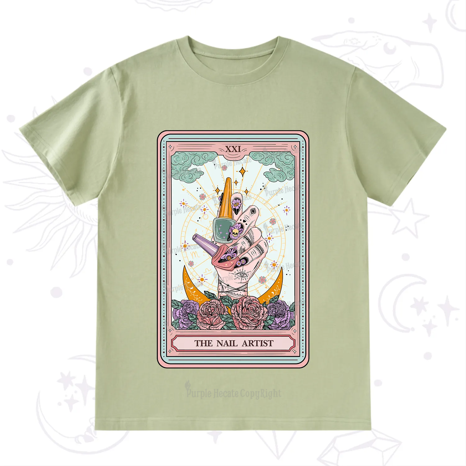 Purplehecate The Badass Nail Artist Tarot T-Shirt