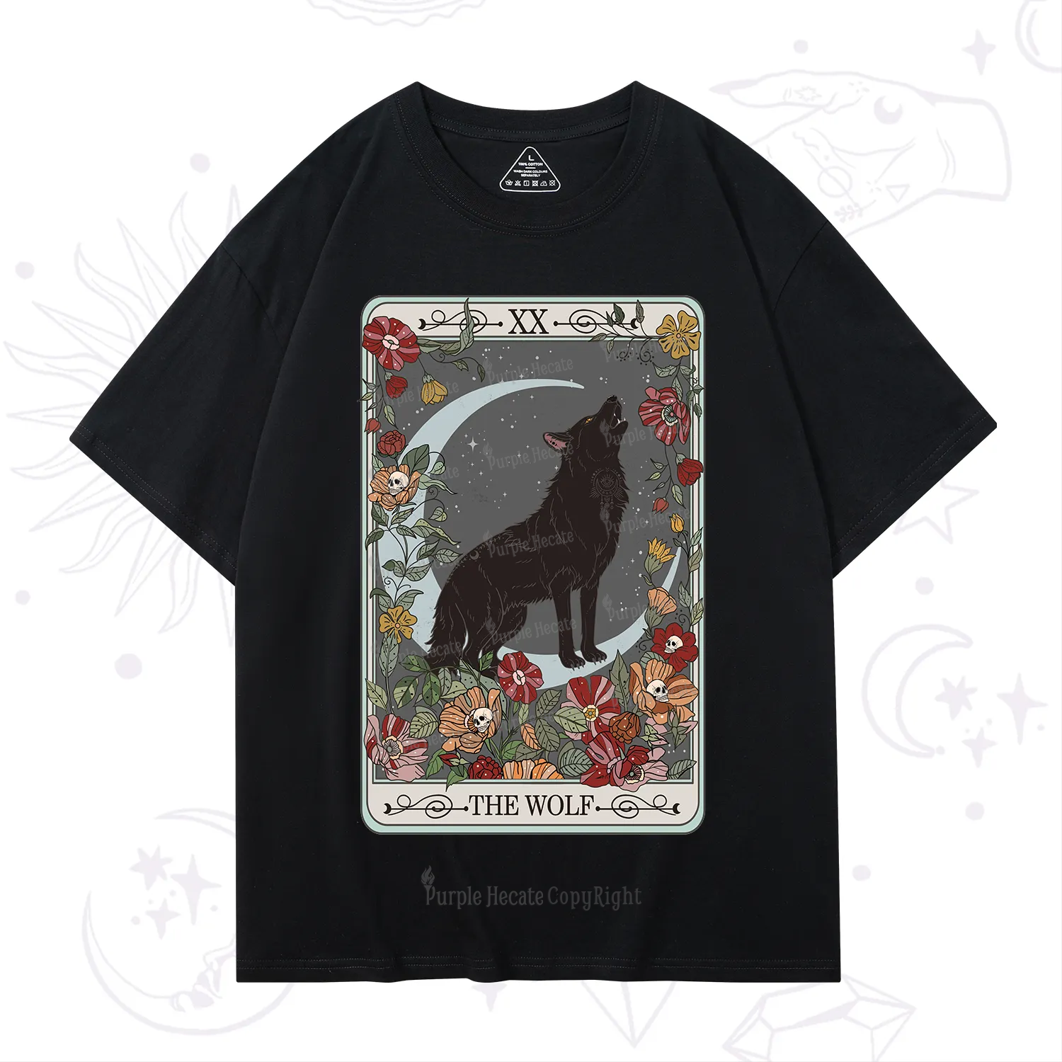 Purplehecate The Wolf Tarot T-Shirt