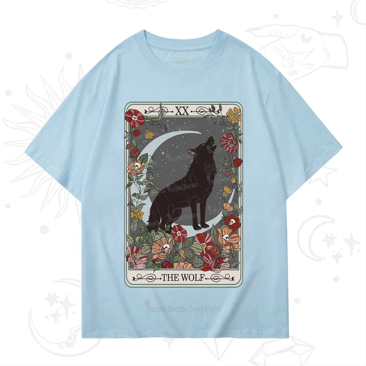 Purplehecate The Wolf Tarot T-Shirt