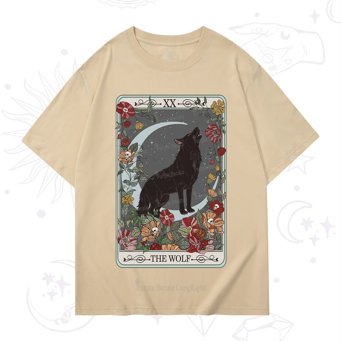 Purplehecate The Wolf Tarot T-Shirt