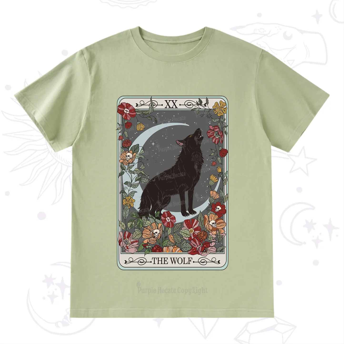 Purplehecate The Wolf Tarot T-Shirt