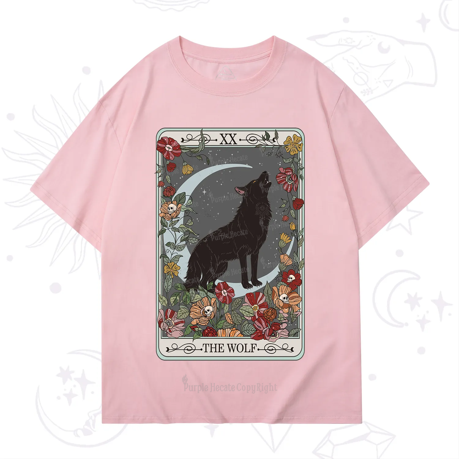 Purplehecate The Wolf Tarot T-Shirt