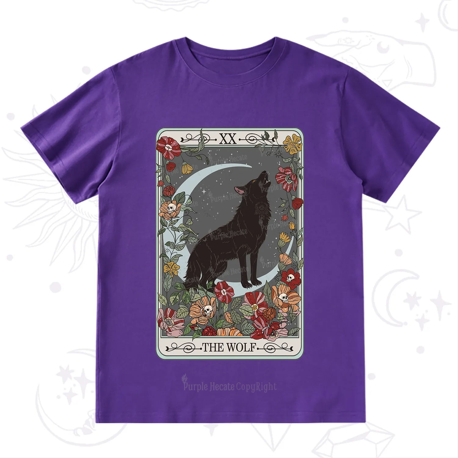 Purplehecate The Wolf Tarot T-Shirt