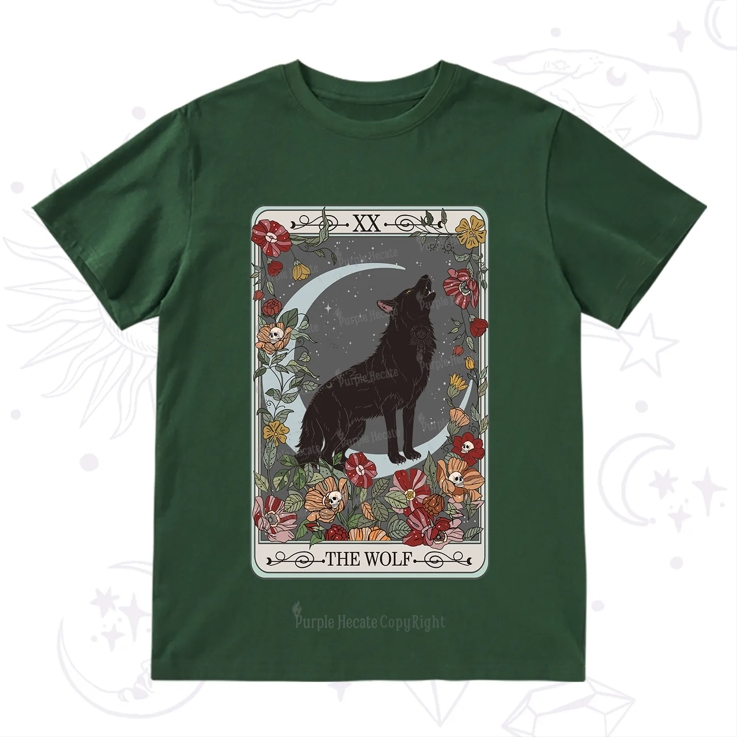 Purplehecate The Wolf Tarot T-Shirt