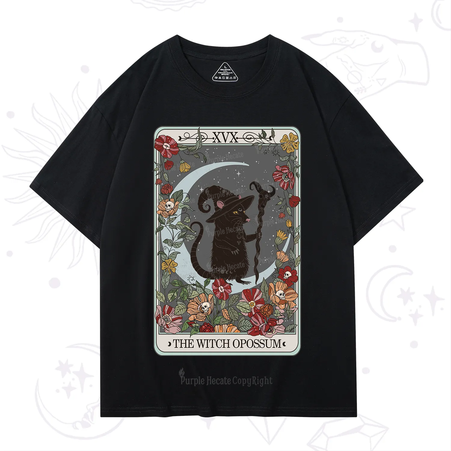 Purplehecate The Witch Opossum Tarot T-Shirt