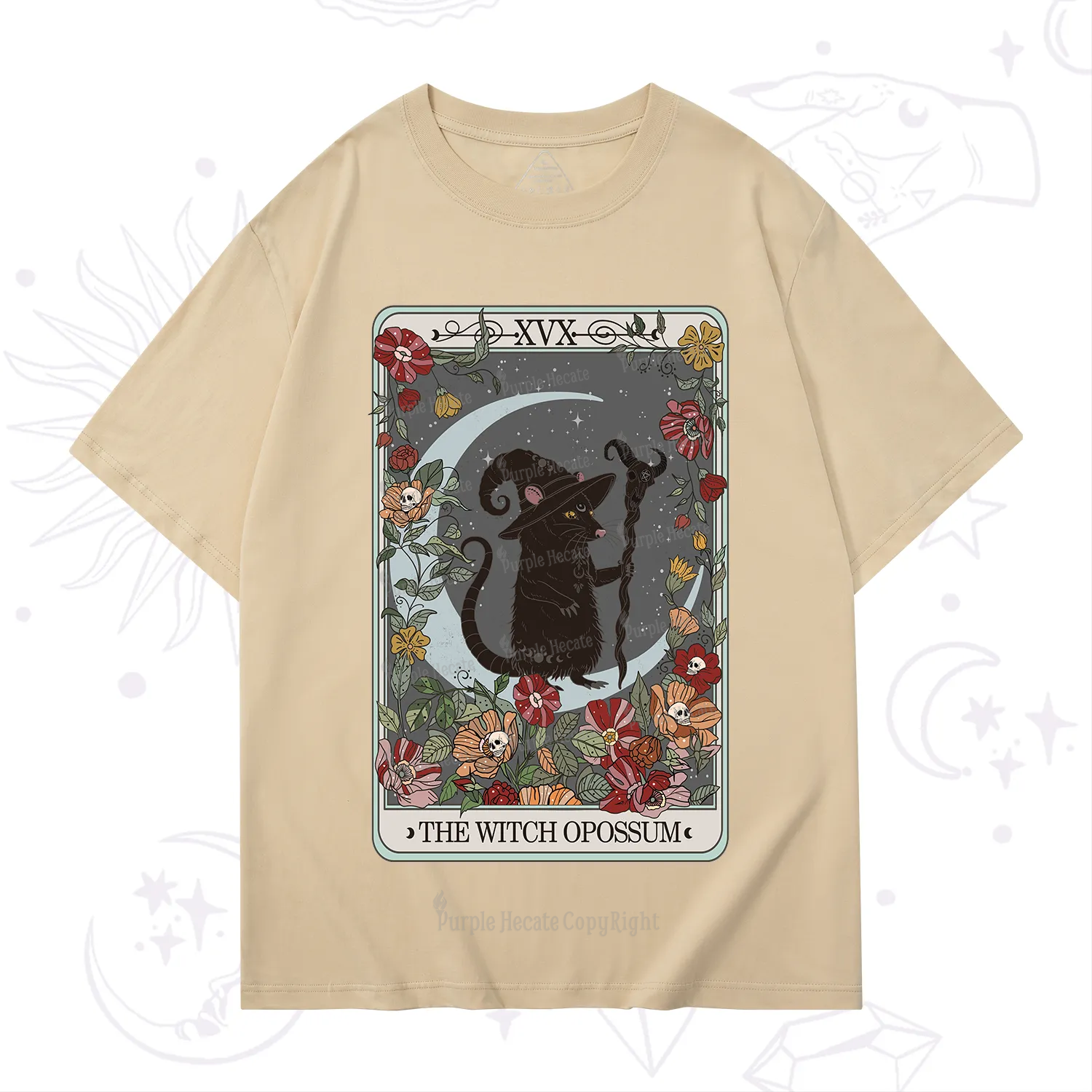 Purplehecate The Witch Opossum Tarot T-Shirt