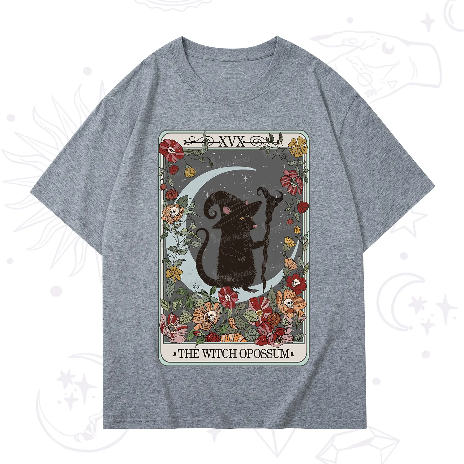 Purplehecate The Witch Opossum Tarot T-Shirt
