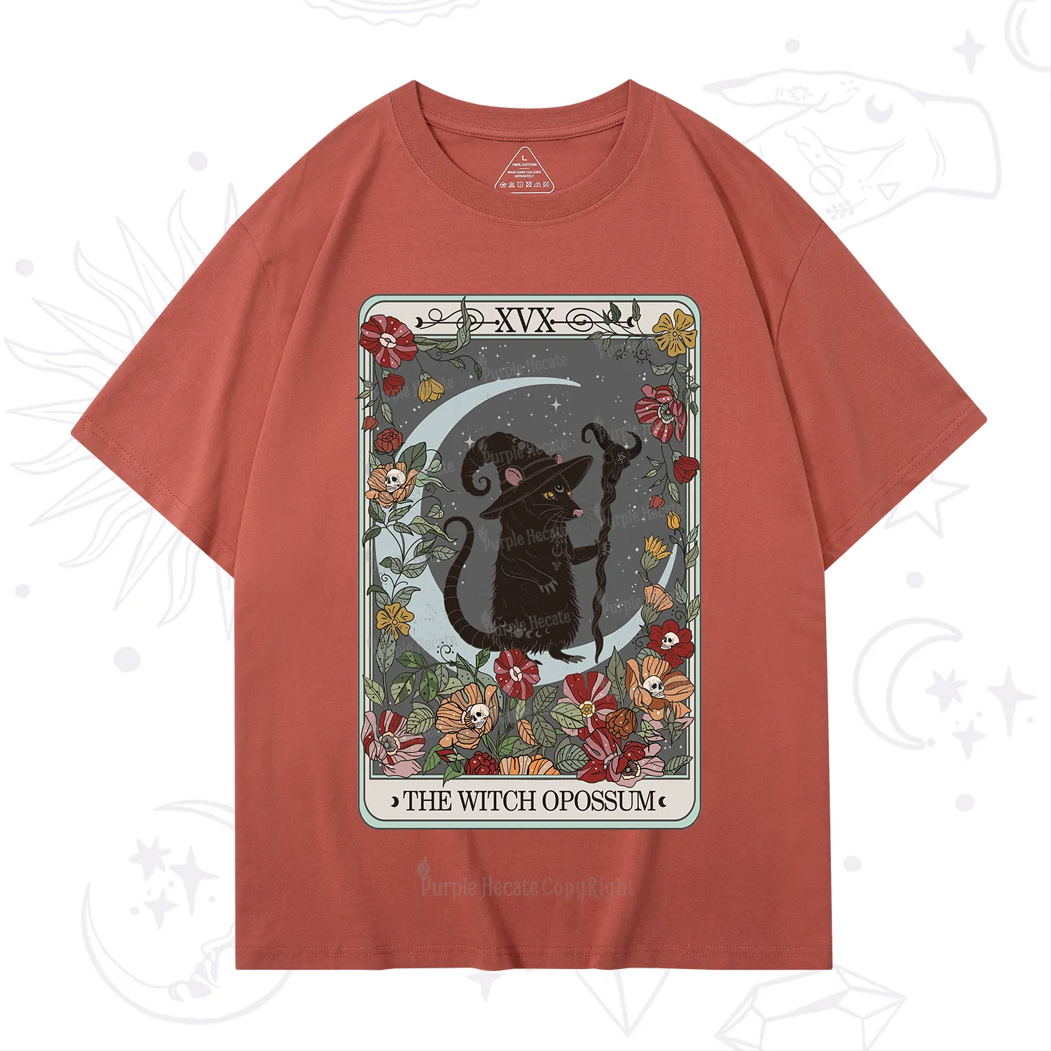 Purplehecate The Witch Opossum Tarot T-Shirt