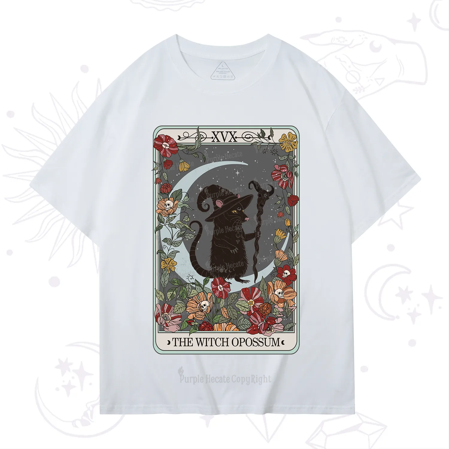 Purplehecate The Witch Opossum Tarot T-Shirt