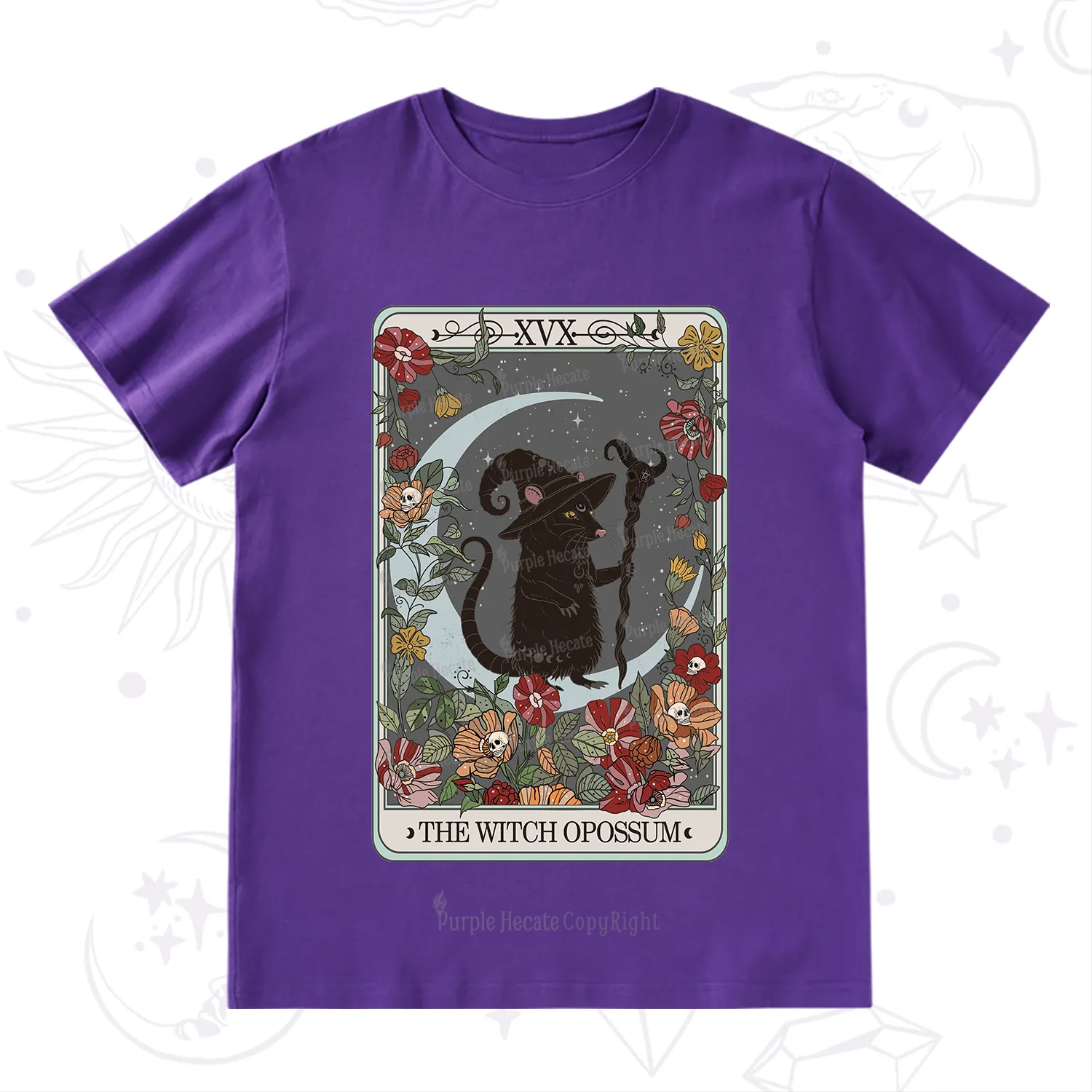 Purplehecate The Witch Opossum Tarot T-Shirt