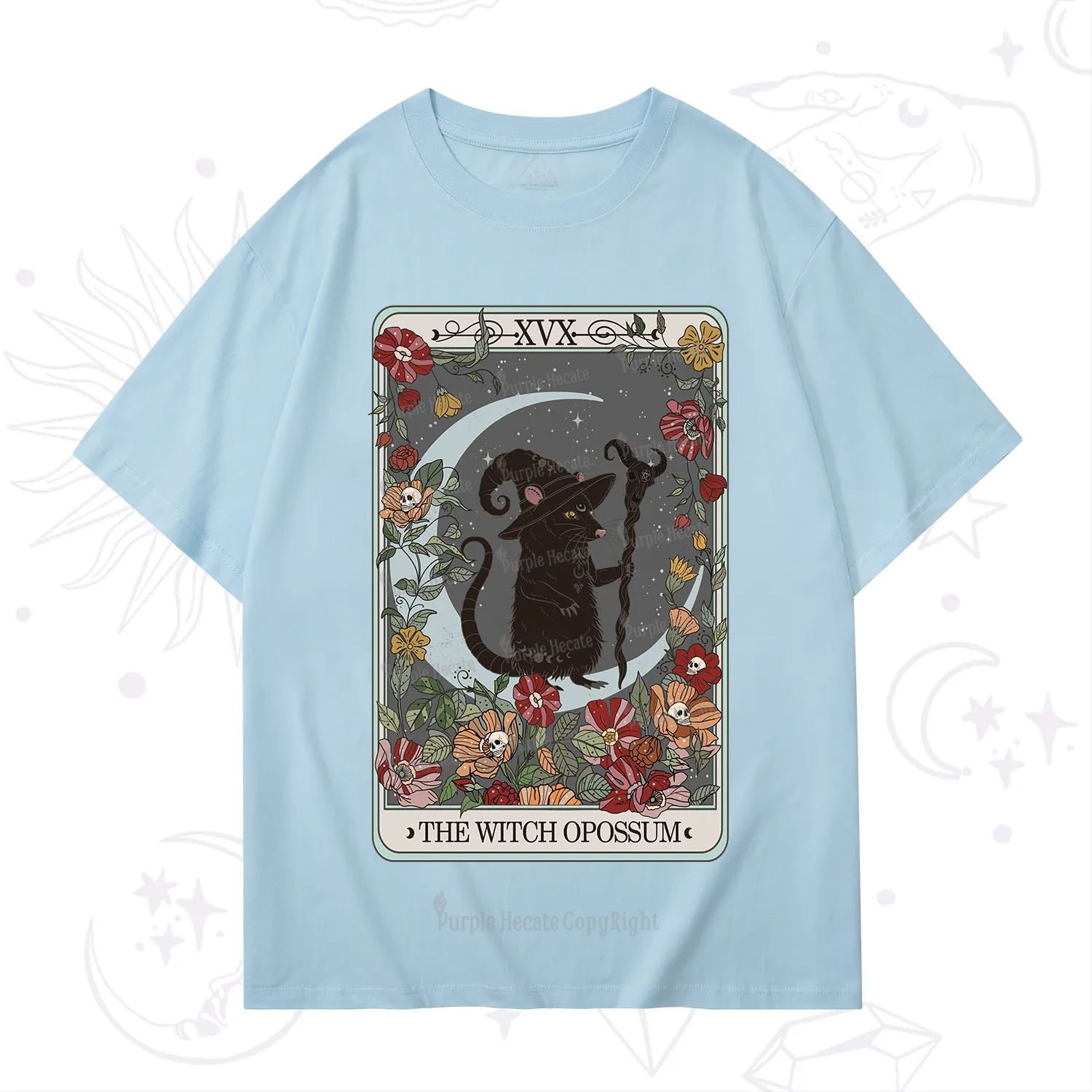 Purplehecate The Witch Opossum Tarot T-Shirt