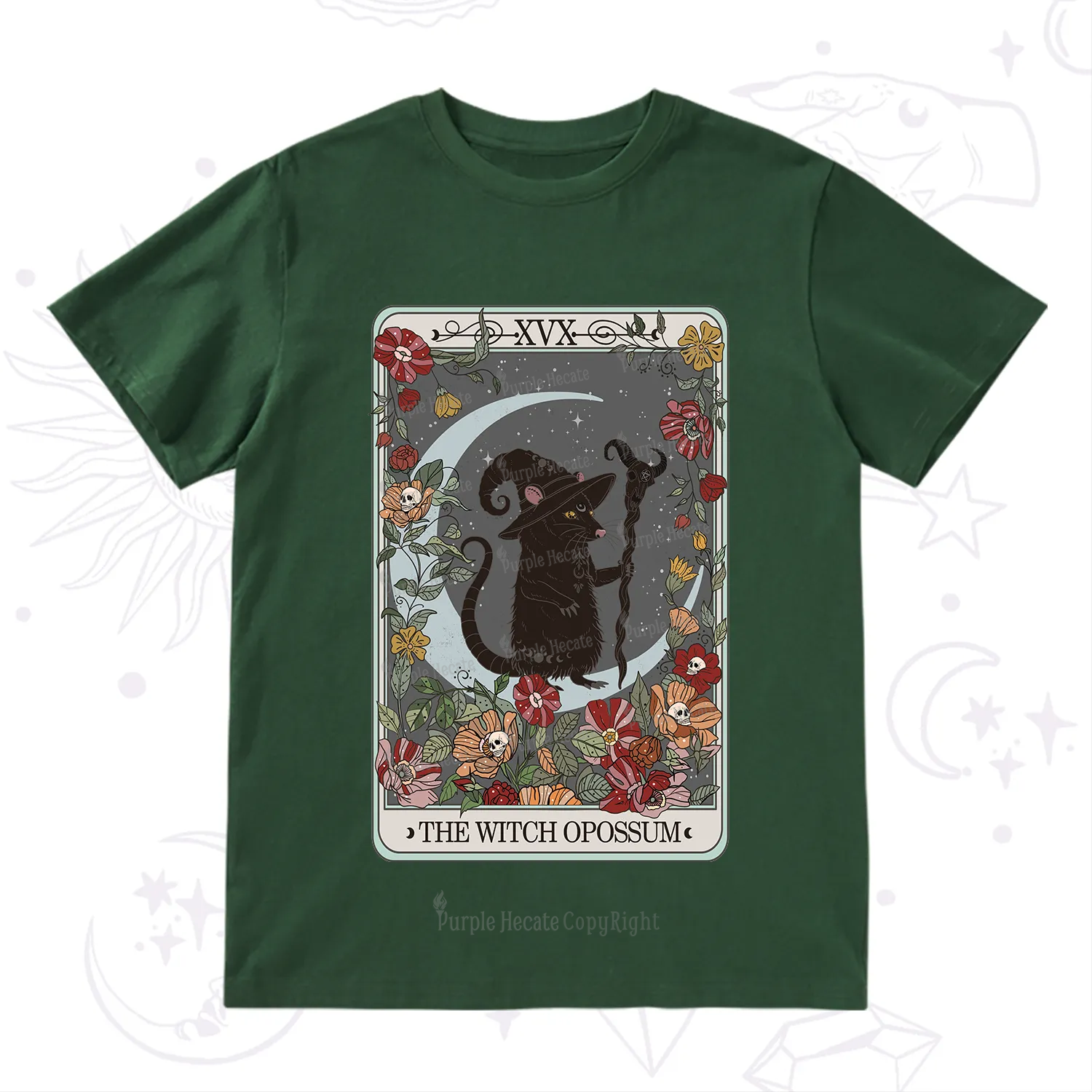 Purplehecate The Witch Opossum Tarot T-Shirt