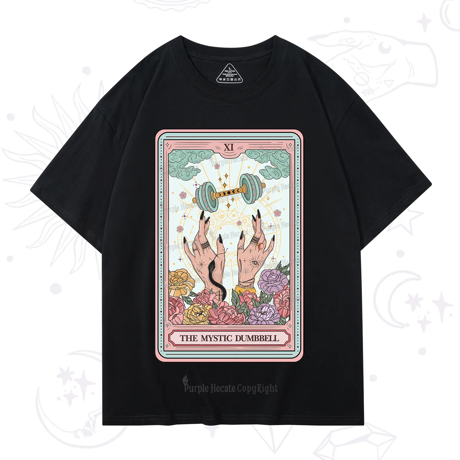 Purplehecate The Mystic Dumbbell Tarot T-Shirt