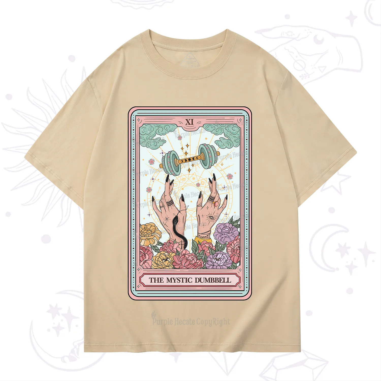 Purplehecate The Mystic Dumbbell Tarot T-Shirt